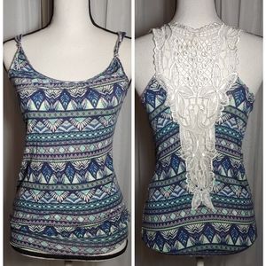 Embroidered Aztec Top